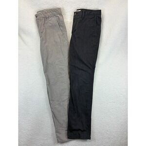 Dockers‎ Slim Tapered Chino Pants Lot 2 Gray Black Pinstripe Men's Size 32x34